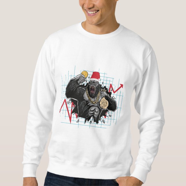 Weihnachtsbitcoin - Börse Sweatshirt (Vorderseite)