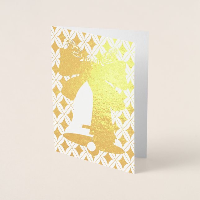 Weihnachtsblankkarte für Gold oder Silber Fohlen Folienkarte (Vorderseite)