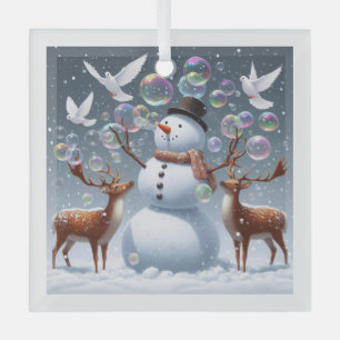 Weihnachtsbläschen Ornament Aus Glas