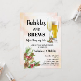 Weihnachtsblase & Brews Paare Dusche Einladung