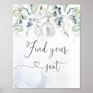 Weihnachtsblase im Winter finden Sie Ihren Platz Poster