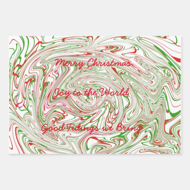 Weihnachtsblatt Geschenkpapier Set (Vorderseite)