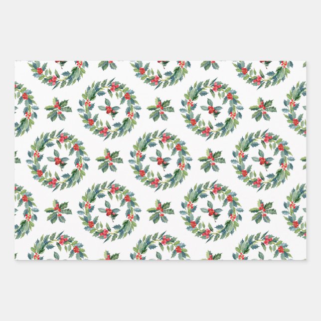Weihnachtsblatt Geschenkpapier Set (Vorderseite)