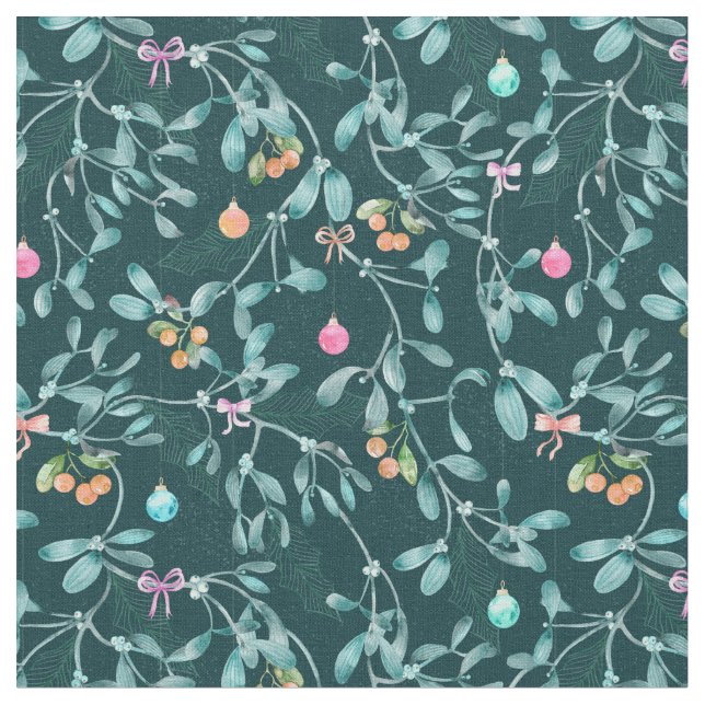 Weihnachtsblatt Stoff (Nahaufnahme)