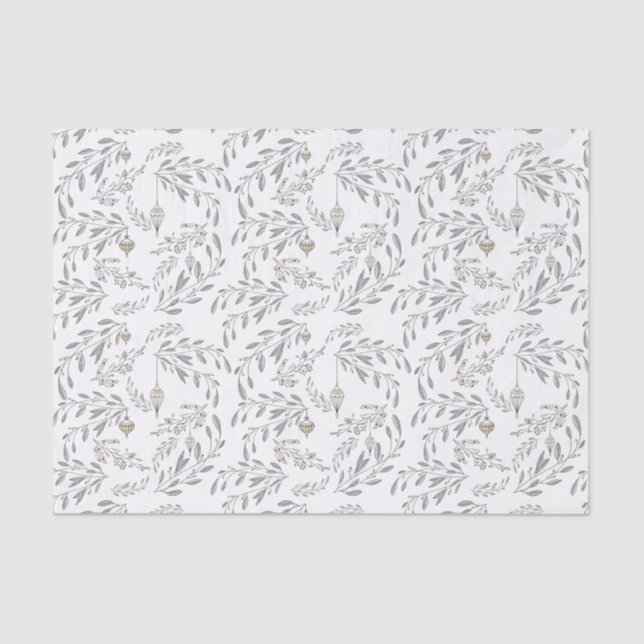 Weihnachtsblätter und Berries Seidenpapier (Vorderseite)