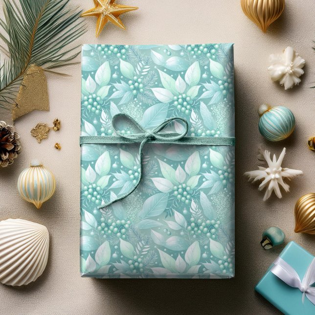 Weihnachtsblättern an der Küste - Muster #7 ID1009 Geschenkpapier (Von Creator hochgeladen)