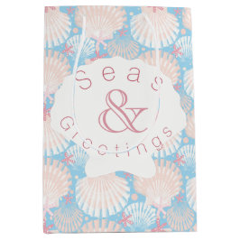 Weihnachtsblau an der Küste Mittlere Geschenktüte