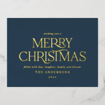 Weihnachtsblau elegant minimale moderne Typografie