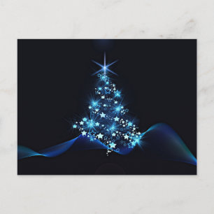 Weihnachtsblau Postkarte