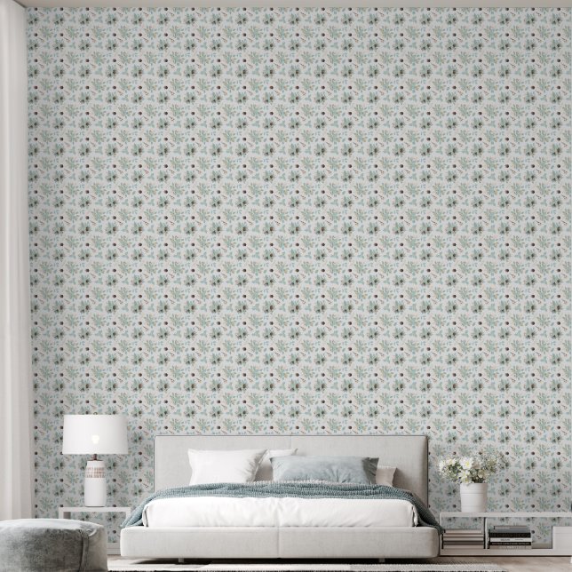 Weihnachtsblau und braun tapete (Schlafzimmer)