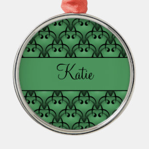 Weihnachtsblicke Premium Round Ornament, grün Ornament Aus Metall