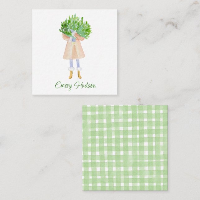 Weihnachtsblitz Girl Geschenksendung Mitteilungskarte (Vorne/Hinten)