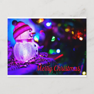 Weihnachtsblitz Snowman Postkarte