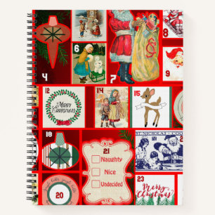 Weihnachtsblock-Advent-Illustration Quadratische K Notizbuch
