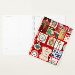 Weihnachtsblock Advent-Illustration Quadratische K Planer