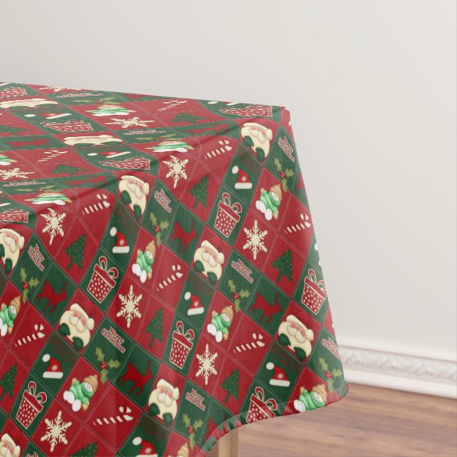Weihnachtsblöcke-52x70 BAUMWOLLE Tischdecke (Beispiel)
