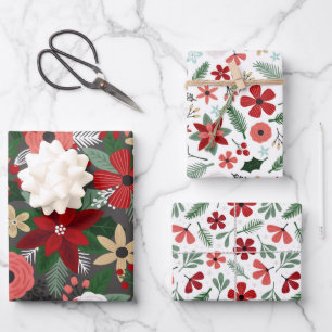 Weihnachtsblorroter Berge Geschenkpapier Set