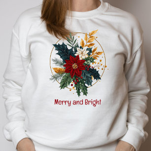 Weihnachtsblumen Botanicals Merry Bright  Sweatshirt