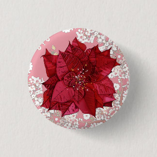 Weihnachtsblumen Button