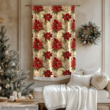 Weihnachtsblumen-Decke Vintage-Feiertags-Akzent