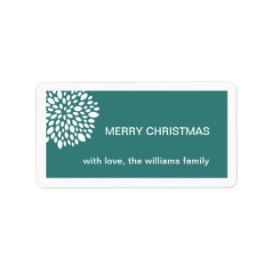 WeihnachtsBlumen-Feiertags-Geschenk Adressaufkleber