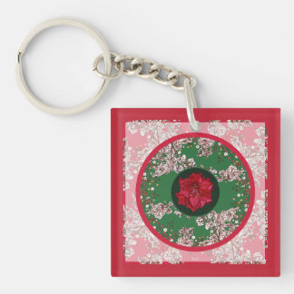 Weihnachtsblumen Schlüsselanhänger
