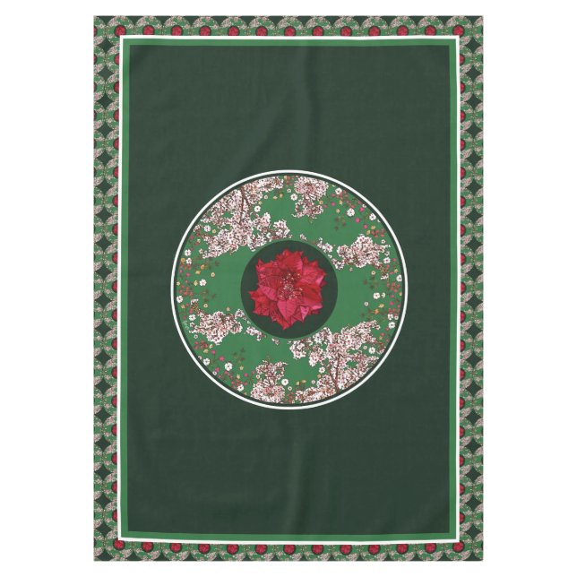 Weihnachtsblumen Tischdecke (Vorderseite)