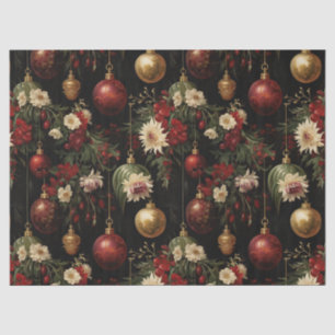 Weihnachtsblumenschmuck Dekoupage Seidenpapier