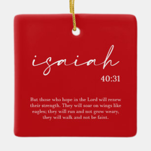 Weihnachtsblütenverse Keramikornament