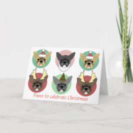 Weihnachtsblütenwelpen Feiertagskarte