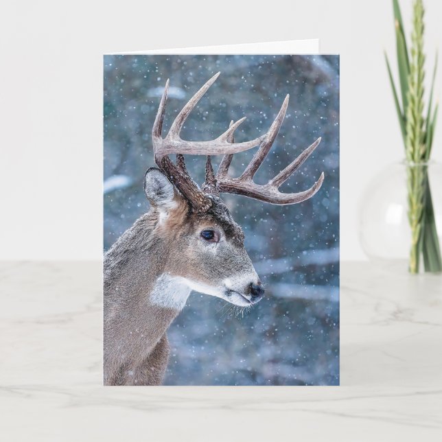 Weihnachtsbock Feiertagskarte (Vorderseite)