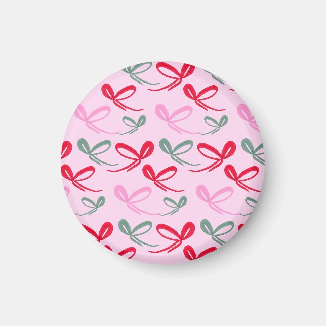 Weihnachtsbögen grün rosa whimiscal handgezeichnet magnet (Vorne)