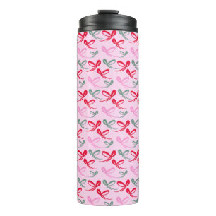 Weihnachtsbögen grün rosa whimsical handgezeichnet thermosbecher