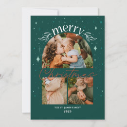 Weihnachtsbogen-Multifoto-Karte Ankündigung