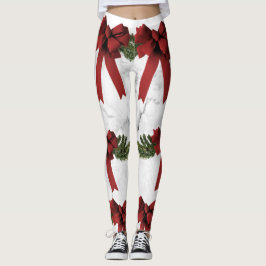 Weihnachtsbogen-u. -marmor Druck-Leggings Leggings