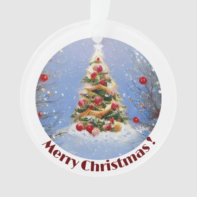 Weihnachtsbohnen dekoriert ornament (Vorderseite)