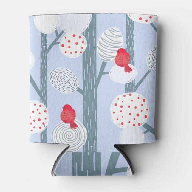 Weihnachtsbollen, Bäume, Vintager Wald. Dosenkühler (Vorderseite)