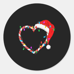 Weihnachtsbonbon-Herz Lustige Liebesbonbons Männer Runder Aufkleber