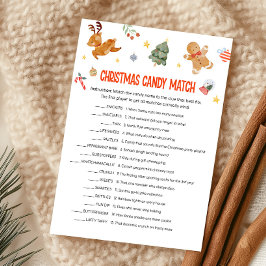 Weihnachtsbonbon-Matching-Spiel Feiertagskarte