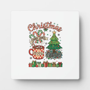 Weihnachtsbonbonstangen Kakao Chaos Baum Tasse Ges Fotoplatte