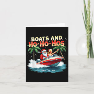 Weihnachtsboote und Weihnachtsfeiern Karte