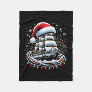 Weihnachtsbootfahren Segelkreuzfahrtboot umgeben B Fleecedecke