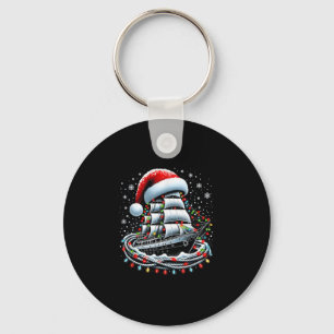 Weihnachtsbootfahren Segelkreuzfahrtboot umgeben B Schlüsselanhänger