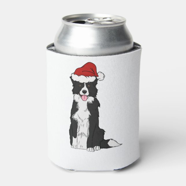 Weihnachtsborder Collie 1 Dosenkühler (Kanne Vorderseite)