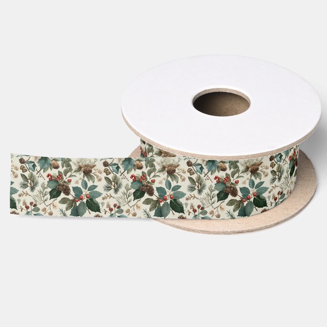 Weihnachtsbotanisches Winter-Geschenkverpackungs-A Satinband (Von Creator hochgeladen)