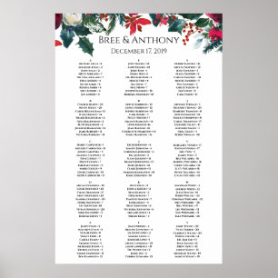 Weihnachtsbouquet Hochzeitskarte für Aquarellen Poster