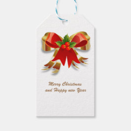 Weihnachtsbow-Geschenk-Tag Geschenkanhänger