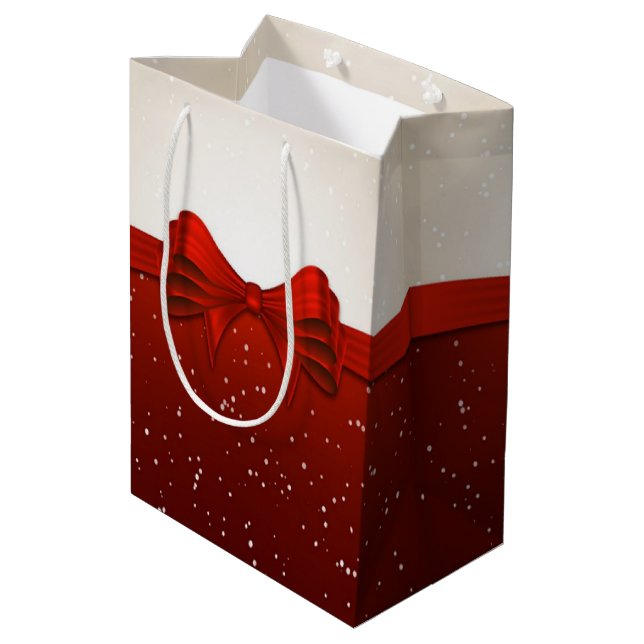Weihnachtsbow Mittlere Geschenktüte (Rückseite Schrägansicht)