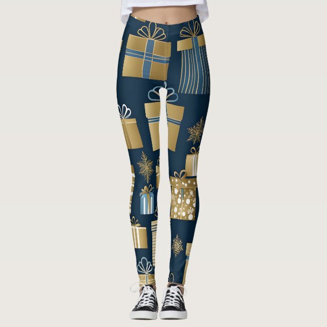 Weihnachtsboxen Leggings (Vorderseite)