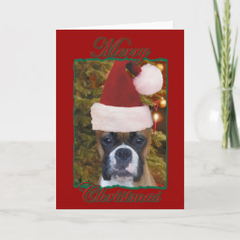 Weihnachtsboxer-Grußkarte Feiertagskarte